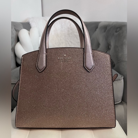Kate Spade Rose Gold Glitter Shoulder Bag and Wallet - NWOT - Picture 1 of 11